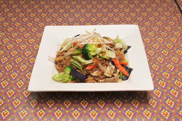 Вкусное Азиатское Блюдо Известное Pad Woon Sen — стоковое фото