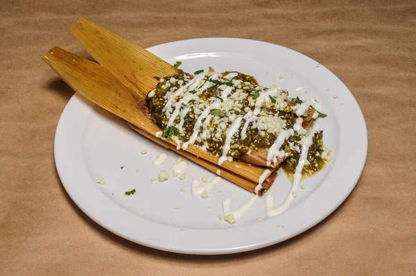 Délicieuse Cuisine Mexicaine Authentique Connue Tamales — Photo