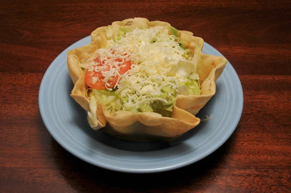 Deliciosa Cocina Mexicana Conocida Como Ensalada Tacos —  Fotos de Stock