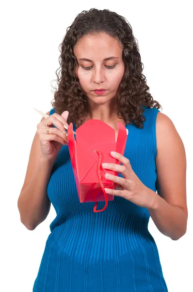 Vrouw eten — Stockfoto