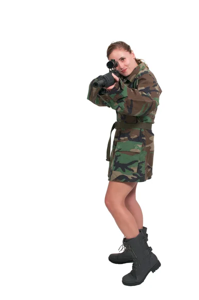 Woman Soldier — Stock Photo, Image