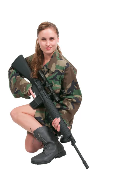 Woman Soldier — Stock Photo, Image