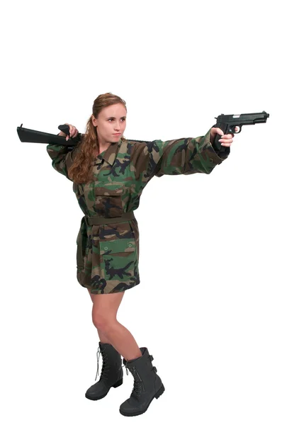 Woman Soldier — Stock Photo, Image