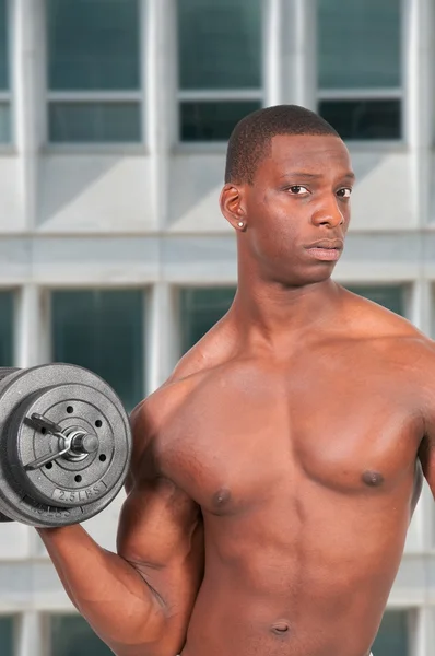 Man Lifting Weight — Stock Photo, Image