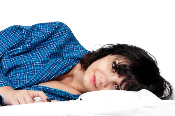 Mujer en la cama — Foto de Stock