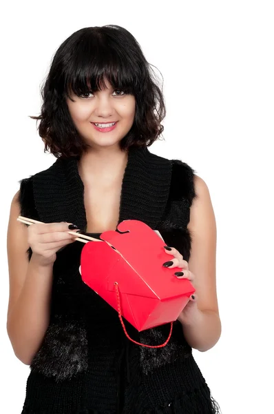 Woman Eating — Stock Photo, Image