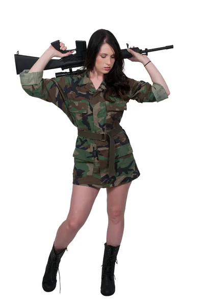 Woman Soldier — Stock Photo, Image