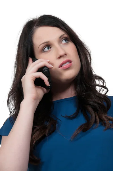 Kvinna på telefonen — Stockfoto