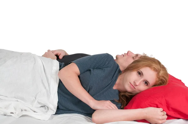 Married Couple in Bed — Stock Photo, Image