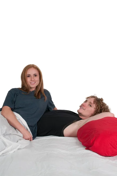 Maried pareja en cama — Foto de Stock