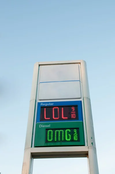 天然气价格 — 图库照片