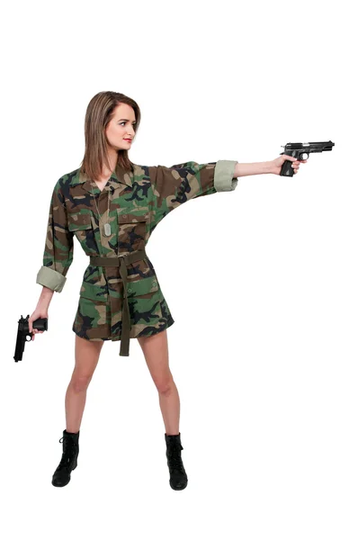 Kadın asker — Stok fotoğraf