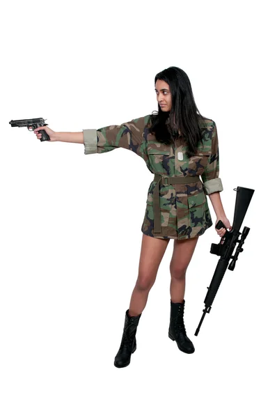 Woman Soldier — Stock Photo, Image