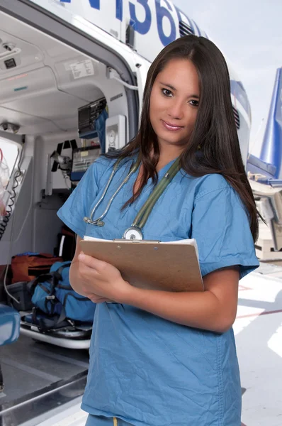 Doctor and Life Flight Helecopter — Stock Photo, Image