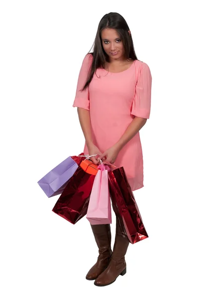 Bella donna shopping — Foto Stock