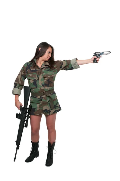 아름 다운 여자 군인 — 스톡 사진