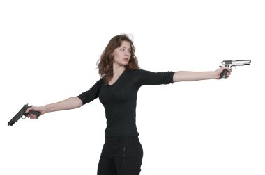 silahı olan kadın