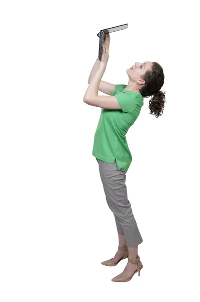 Woman Using Laptop — Stock Photo, Image