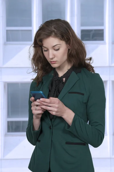 Beautiful Woman Texting — Stock Photo, Image