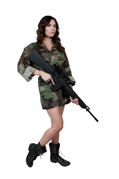 Woman Soldier — Stock Photo, Image