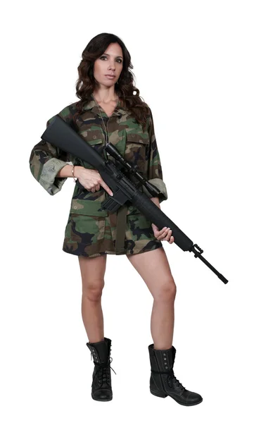 Woman Soldier — Stock Photo, Image