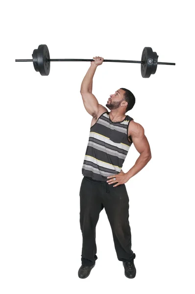 Homem levantando peso — Fotografia de Stock