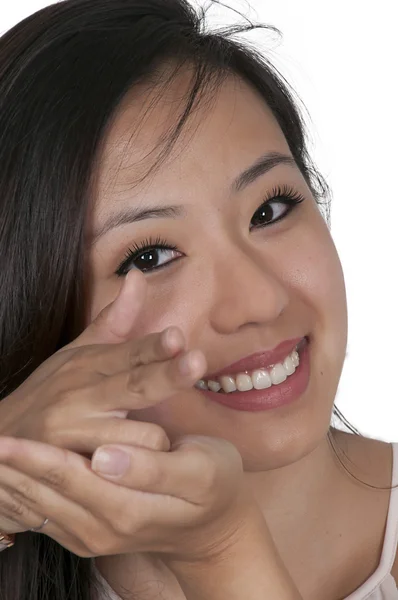 Woman Finger Gun — Stock Photo, Image