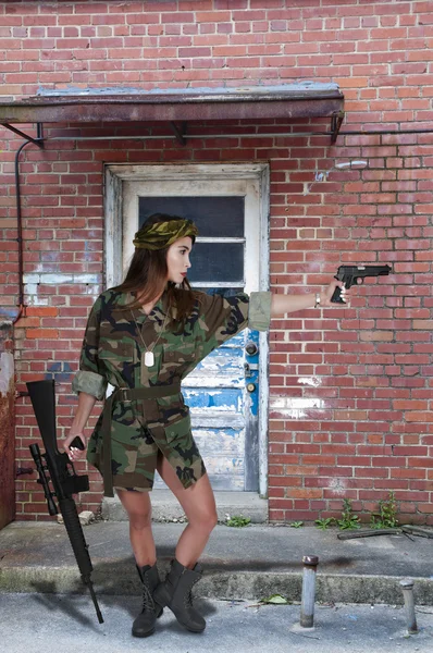 Woman Soldier — Stock Photo, Image