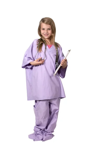 Mała dziewczynka chirurg — Zdjęcie stockowe