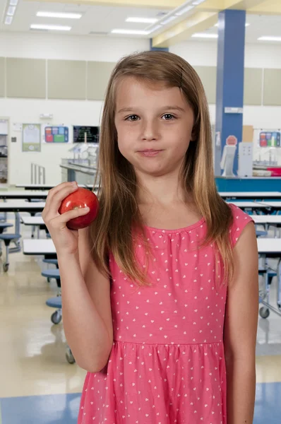 Little Girl Eating an Apple — Stock Photo, Image