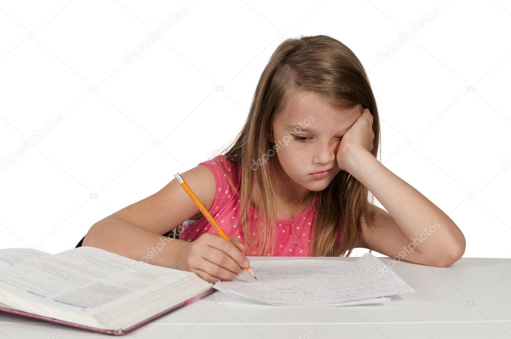 Girl Doing Homework