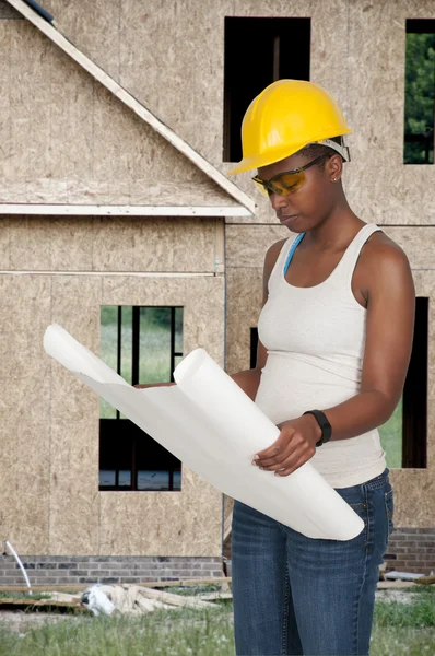女性の建設労働者 — ストック写真