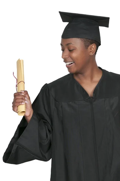 Bela jovem mulher Graduado — Fotografia de Stock