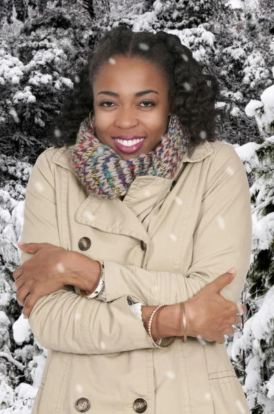 Woman in Winter Coat — Stock Photo, Image