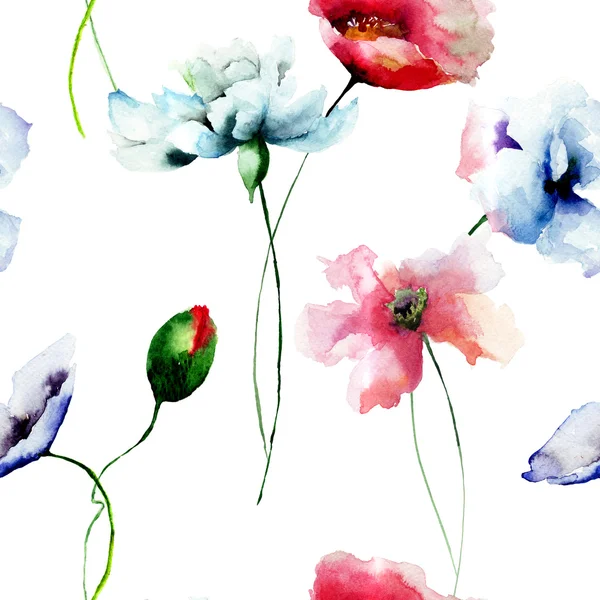 Stiliserad blomma illustration — Stockfoto