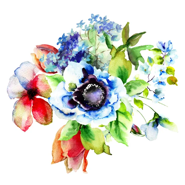 Flores de primavera estilizadas — Fotografia de Stock