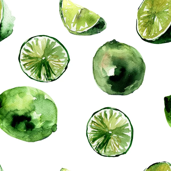 Ilustração aquarela de Limes — Fotografia de Stock