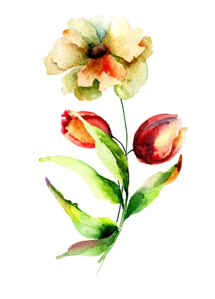 Stilizált virágok — Stock Fotó