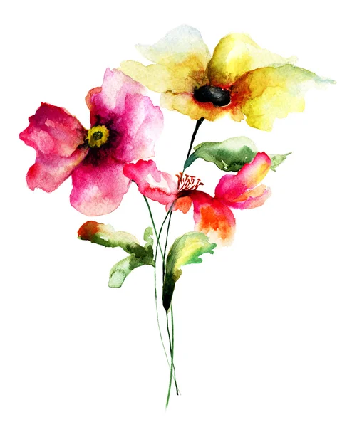 Flores de primavera estilizadas — Fotografia de Stock