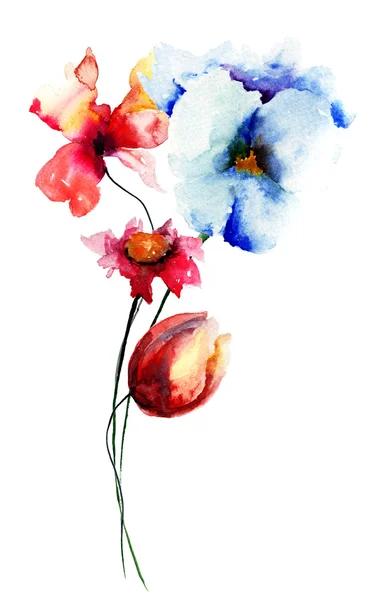 Stiliserade blommor — Stockfoto