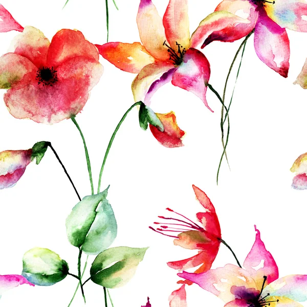 Färgglada vilda blommor — Stockfoto