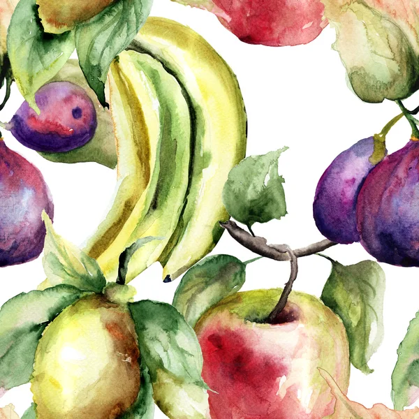 Watercolor Illustration of fruits — Stock Photo, Image