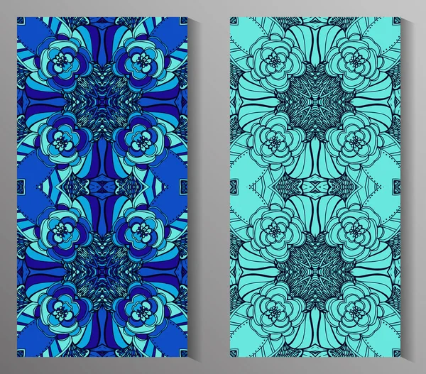 Conjunto de patrones abstractos sin costura — Vector de stock