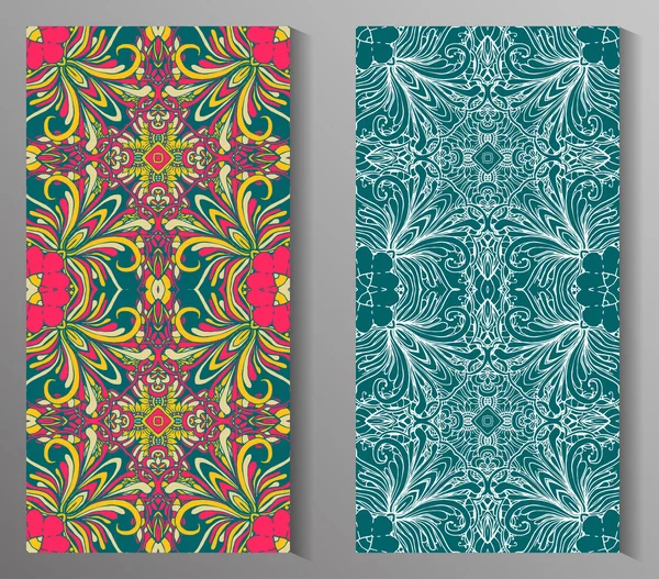 Conjunto de dos patrones abstractos sin costura — Archivo Imágenes Vectoriales