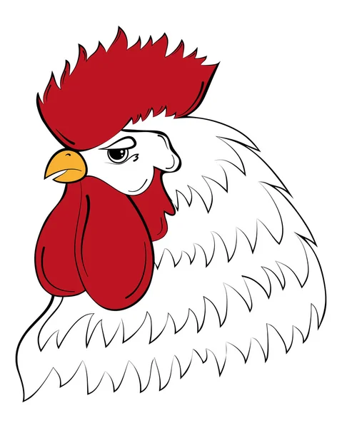 Ilustración cabeza gallo — Archivo Imágenes Vectoriales