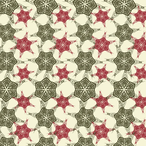 Navidad abstracto copos de nieve patrón de fondo — Archivo Imágenes Vectoriales