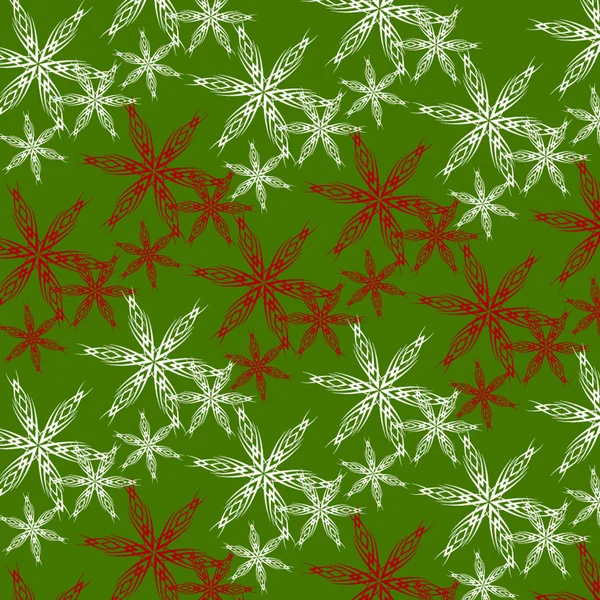 Natale astratto fiocchi di neve modello di sfondo — Vettoriale Stock