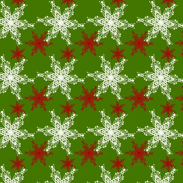 Weihnachten abstrakte Schneeflocken Muster Hintergrund — Stockvektor