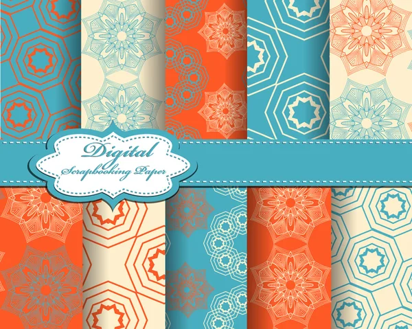 Ensemble de papiers abstraits pour scrapbook — Image vectorielle