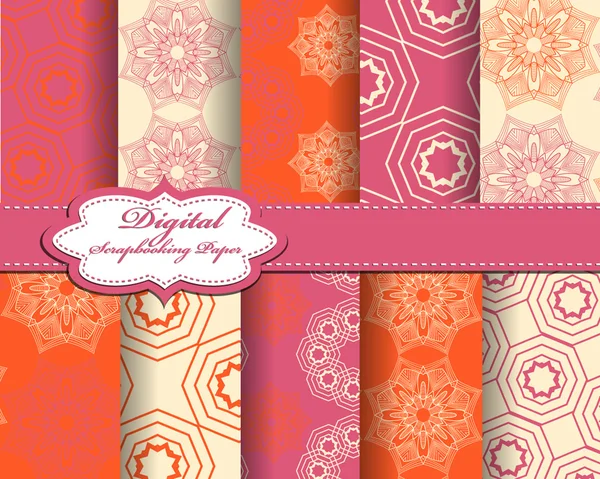 Ensemble de papiers abstraits pour scrapbook — Image vectorielle